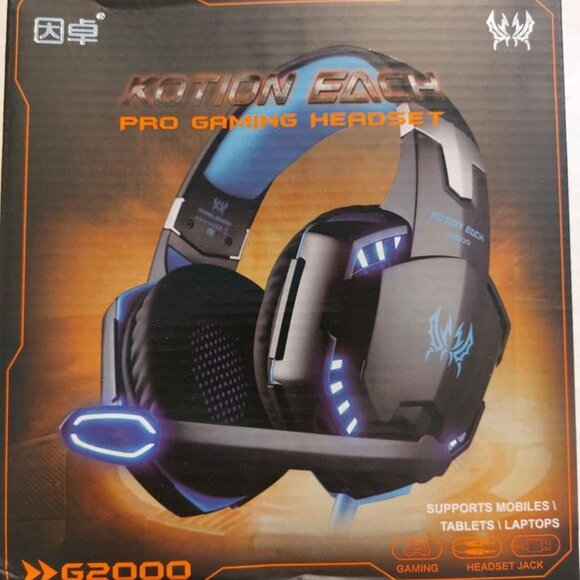 Gaming headphones black and blue - Picture 2 of 7